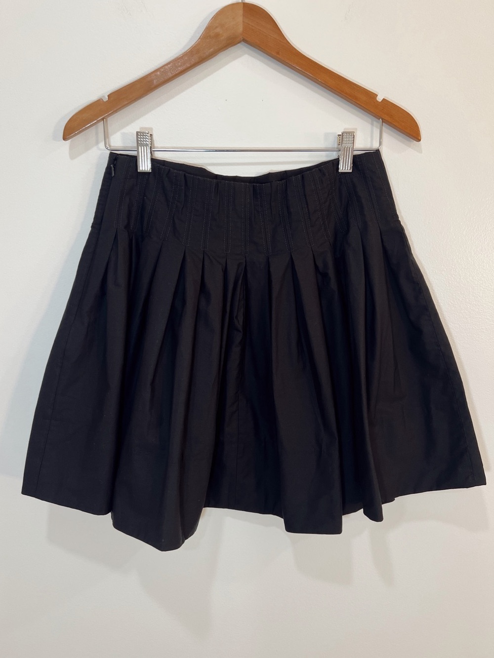 Maeve by Anthropologie Pleated Flare Mini Skirt